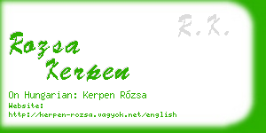 rozsa kerpen business card